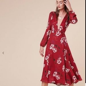 Reformation Ashley Wrap Midi in Shodhanna